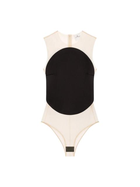 courrèges Illusion Circle Satin Bodysuit