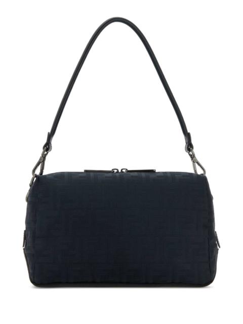 FENDI Fendi Men Midnight Blue Canvas Lui Medium Shoulder Bag