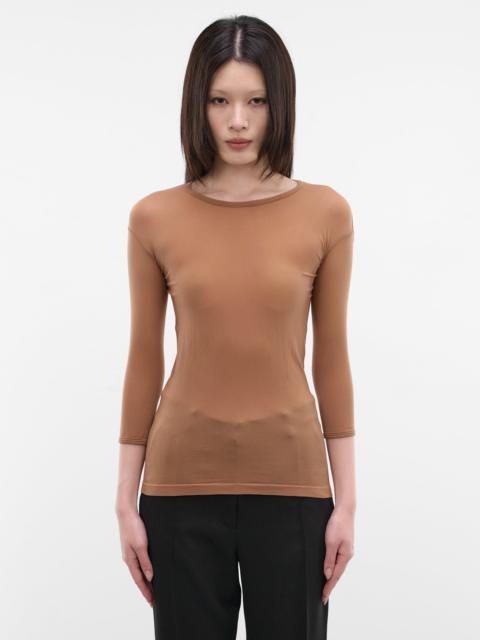 Junya Watanabe Brown Nylon Long Sleeve Top