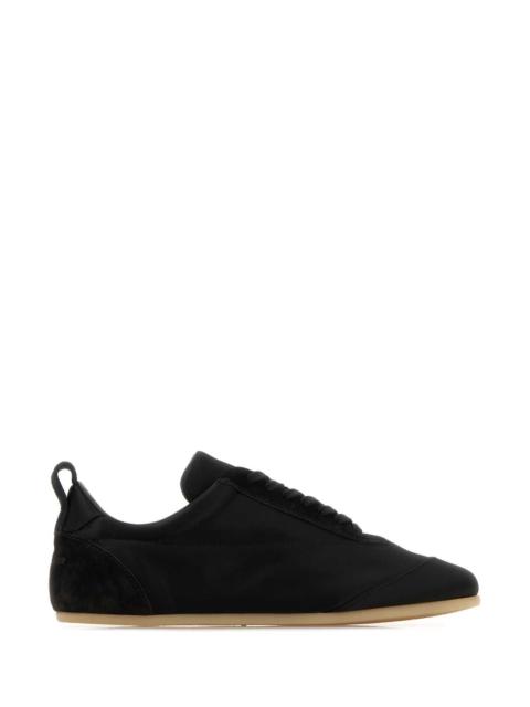 Jil Sander Jil Sander Women Black Satin And Suede Sneakers