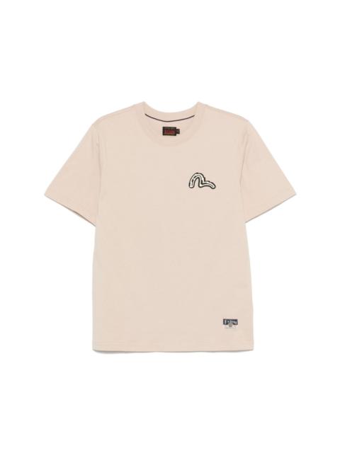 Seagull and Daruma Totem printed T-shirt