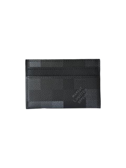 Louis Vuitton Louis Vuitton Black Pixel Double Card Holder Noir Damoflage