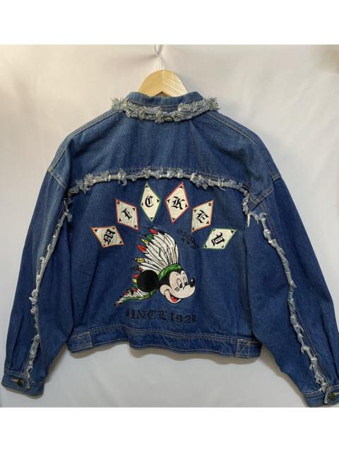 Other Designers (A) MICKEY MOUSE TRIBE EMBROIDERY DENIM JACKET