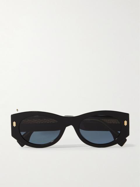 FENDI Roma Oval-frame Acetate Sunglasses
