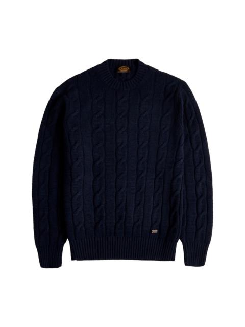 cable-knit crew-neck sweater