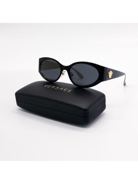VERSACE New Verasce VE2263 143387 Black Metal Women Sunglasses