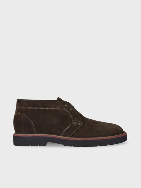 Paul Smith Dark Brown Suede 'Karr' Boots