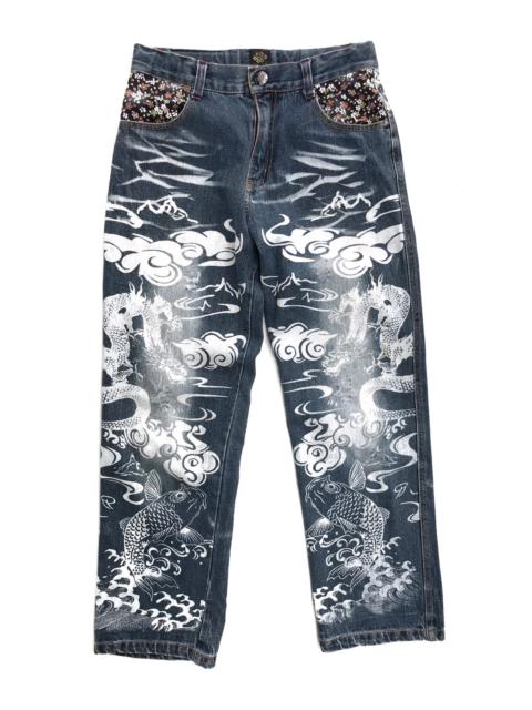 Other Designers Japanese Brand - Japanese Brand Karakuri Dragon Distressed Denim Jeans