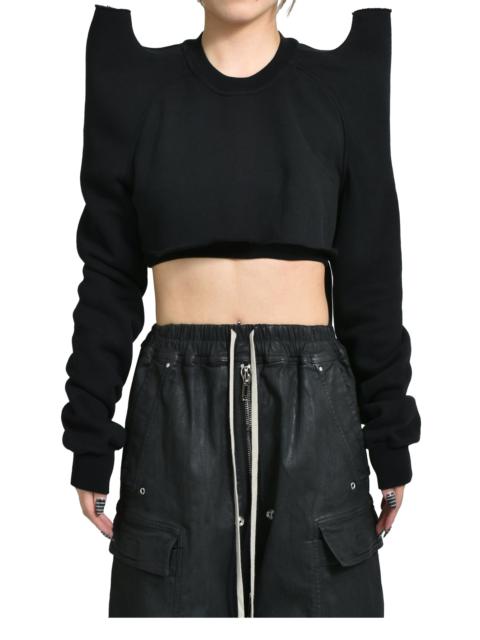 Rick Owens DRKSHDW CROPPED TECSWEAT / BLK