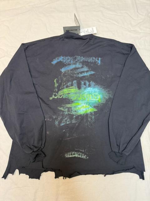 BALENCIAGA Balenciaga SS25 graffiti print T-shirt black
