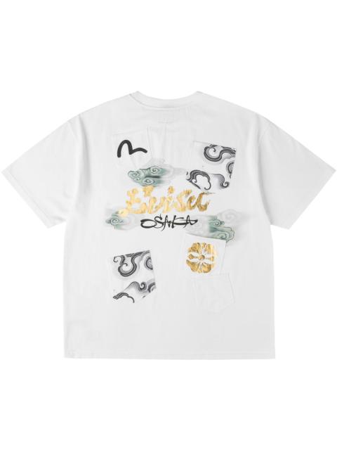 EVISU Multi-Pocket Foil Print T-Shirt