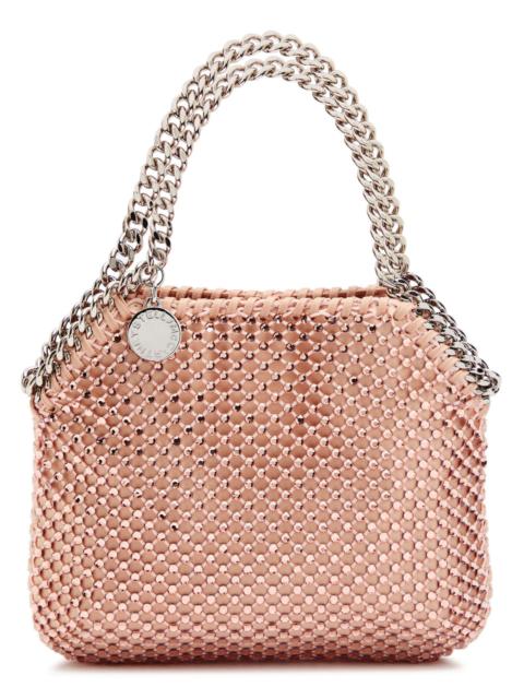 Stella McCartney Stella Mccartney Falabella Mini Crystal-embellished Satin top Handle bag