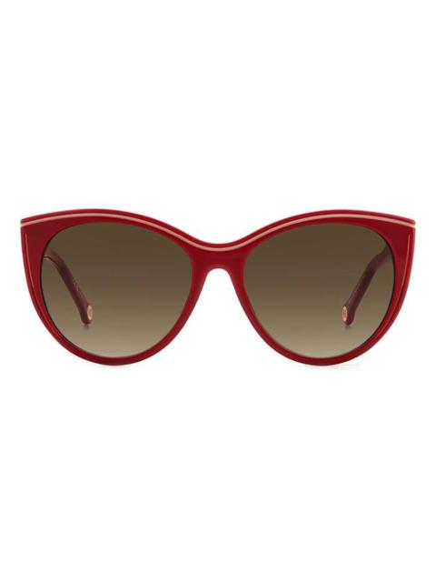 CAROLINA HERRERA Carolina Herrera Brown Gradient Cat Eye Ladies Sunglasses HER 0142/S 0R9S/HA 56