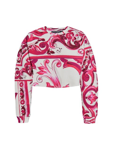 Majolica-print sweatshirt