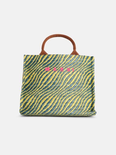 Marni SMALL 'TOTE' BAG IN MULTICOLOR NATURAL RAFFIA EFFECT FABRIC