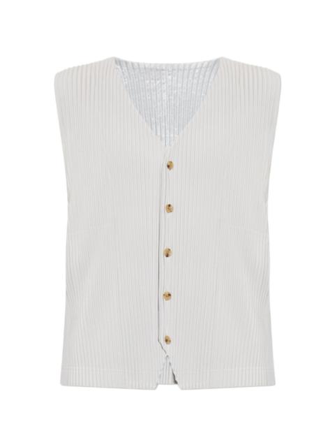 ISSEY MIYAKE Homme Plisse' Issey Miyake Men Pleated V-Necked Vest