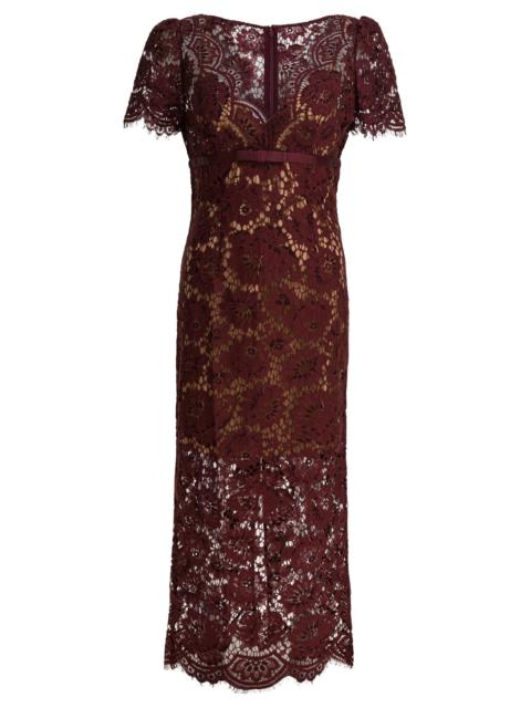 self-portrait Self-portrait Floral Lace Midi Dress