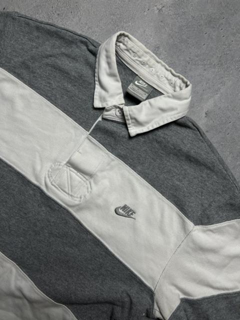 Nike Vintage Nike Half Striped Sweatshirt Logo y2k 80s Longsleeve