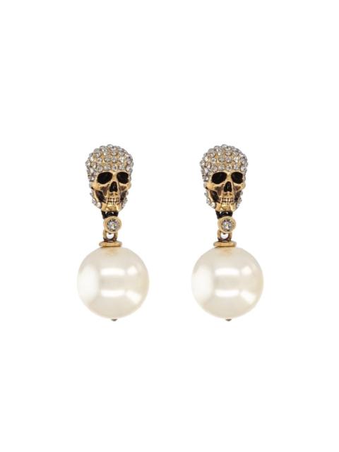 Alexander McQueen Skull Earrings With Pavé