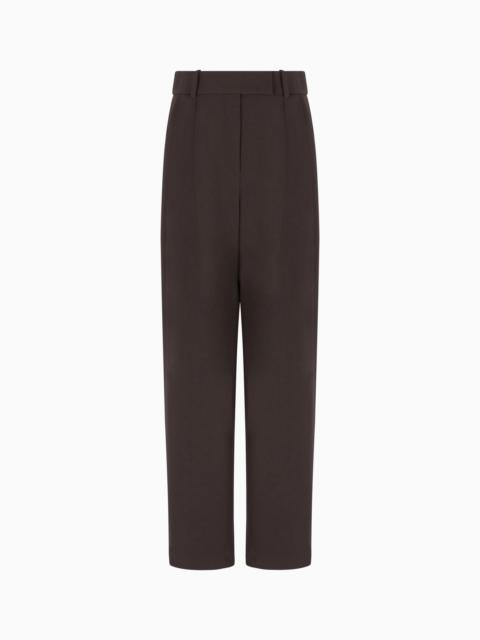 GIORGIO ARMANI DOUBLE-PLEAT TROUSERS IN STRETCH VIRGIN WOOL