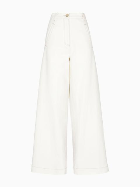 GIORGIO ARMANI Denim Collection wide-leg trousers in stretch cotton denim