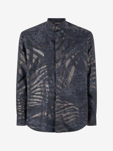 Roberto Cavalli Animal-Print Silk Shirt