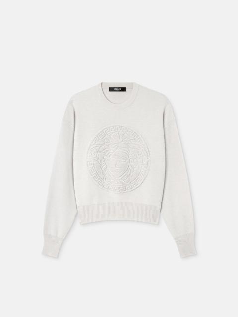 VERSACE Cashmere-Blend Medusa Knit Sweater