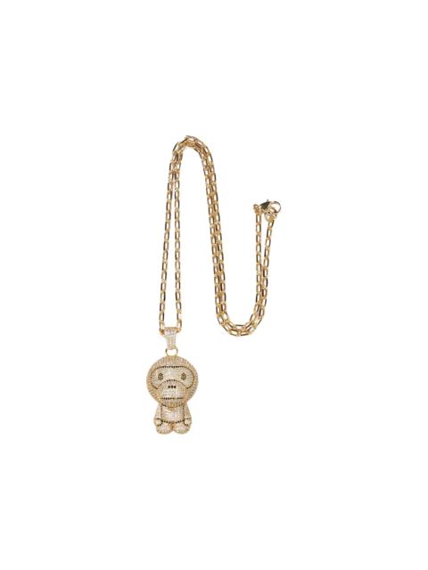 BAPE Milo Crystal Stone Necklace 'Gold'