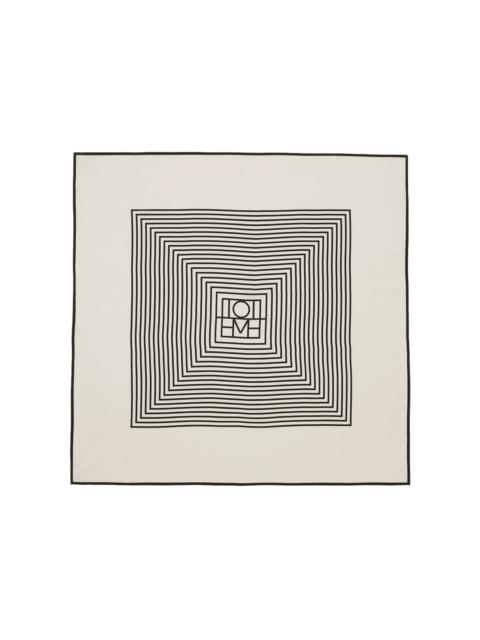 TOTEME Monogram Silk Scarf ivory