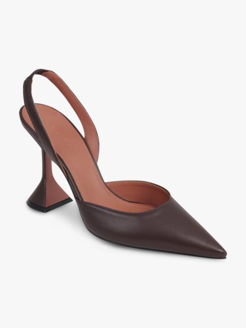 Amina Muaddi HOLLI 95MM SLINGBACK HEEL | COFFEE
