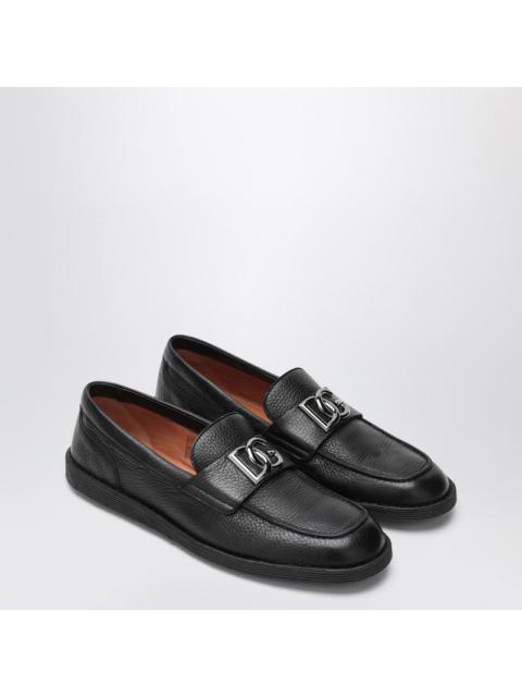 Dolce & Gabbana Dolce&Gabbana Black Leather Loafers With Dg Logo Men