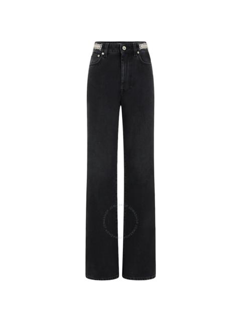 Rabanne Ladies Black 1969 Cotton Straight-Leg Jeans