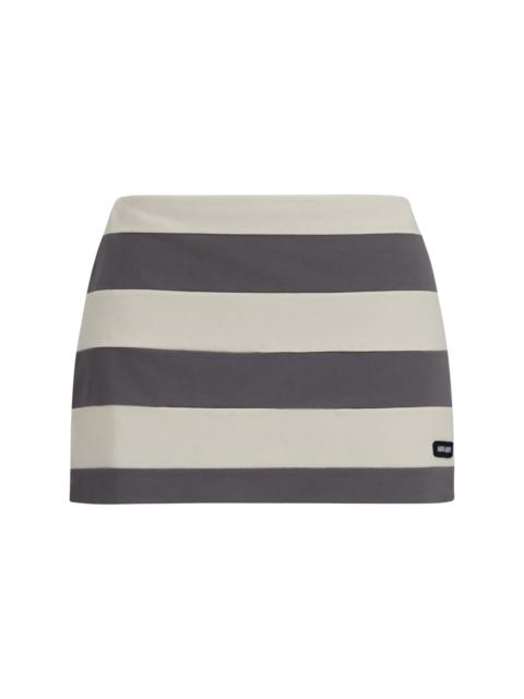 Miu Miu Miu Miu Women Striped Cotton Mini Skirt