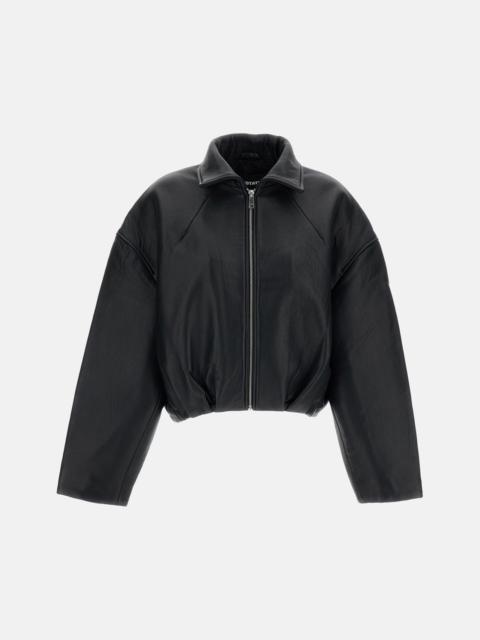 ROTATE Rotate Women Boxy Leather Jacket