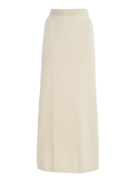 TOVE Nellie Knit Cashmere Maxi skirt ivory