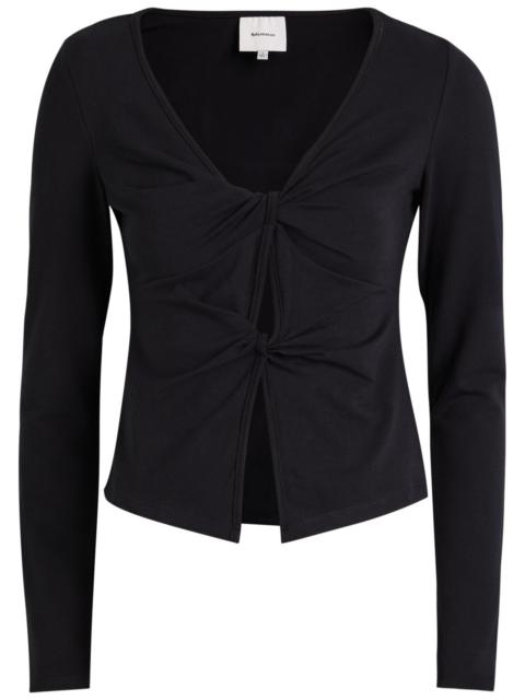 Reformation Reformation Silas Knotted Stretch-cotton top