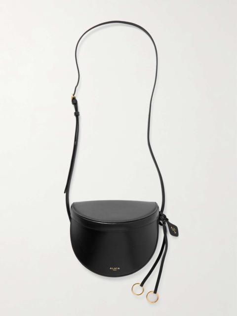 Textured-leather shoulder bag Black