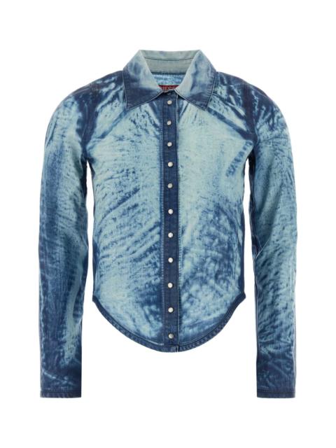 Diesel Diesel Women Light Blue Lyocell De-Lyria Shirt