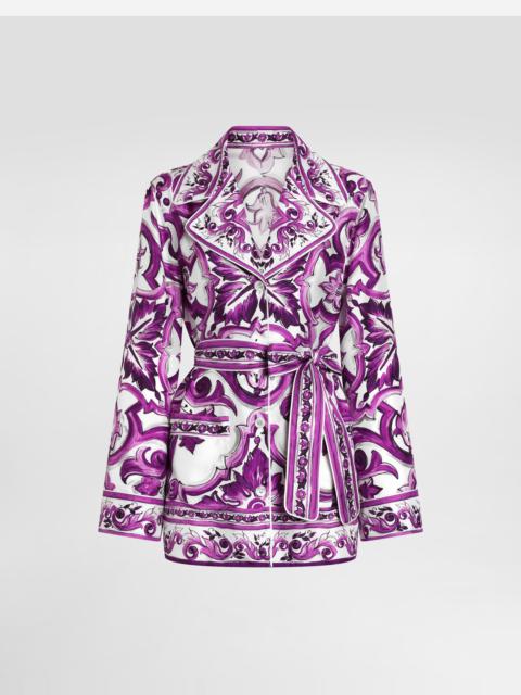Dolce & Gabbana Majolica-print twill shirt