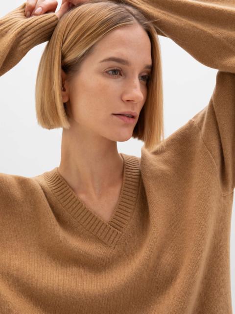 Johnstons of Elgin Relaxed Fit Gauzy Camel Cashmere Jumper
