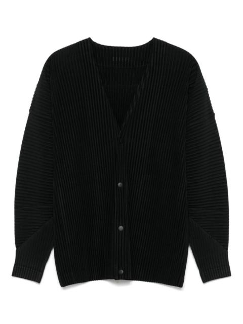 Homme Plisse' Issey Miyake Men V-Necked Pleated T-Shirt