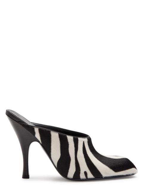 KHAITE Khaite Colt 100 Zebra-print Calf Hair Mules