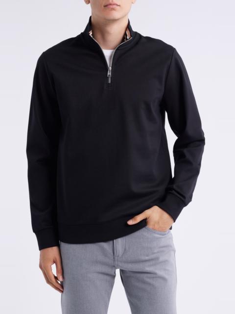 BOSS BOSS Stimmann Half Zip Top in Black at Nordstrom