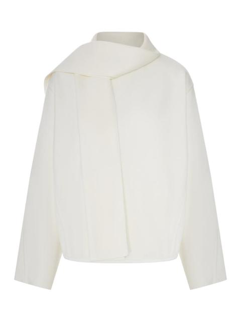 GIORGIO ARMANI Giorgio Armani Women Textured Fabric Sweater With Integrated Scarf