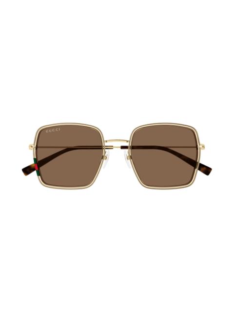 GUCCI Slim Side Large Square Sunglasss