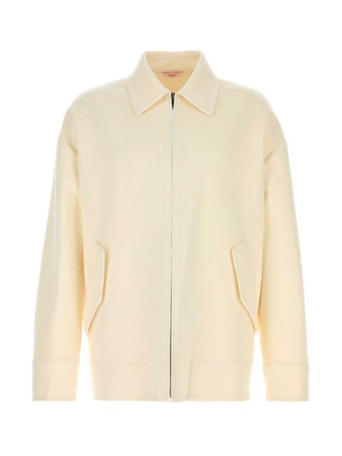 Valentino Valentino Garavani Men Ivory Wool Blend Shirt