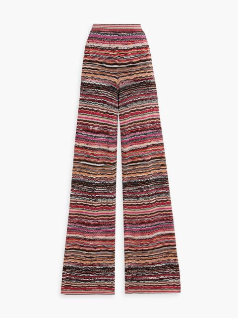 Missoni Metallic crochet-knit wide-leg pants