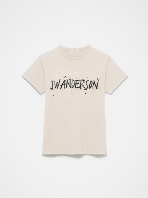 JW Anderson CIRCULAR T-SHIRT IN ECRU