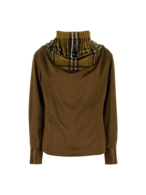 Burberry Fringe Detailed Long-sleeved Top