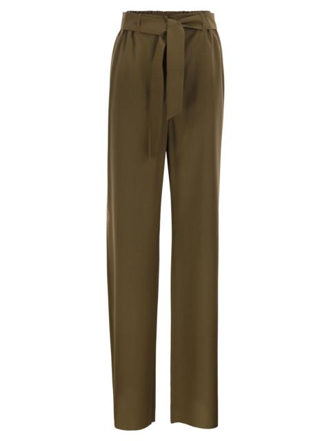 Max Mara Max Mara Women Mxmeditto - Fluid Tailored Trousers In Pure Virgin Wool